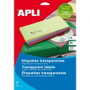 Apli Etiquetas Adhesivas Transparentes 63,5x38,1mm Inkjet